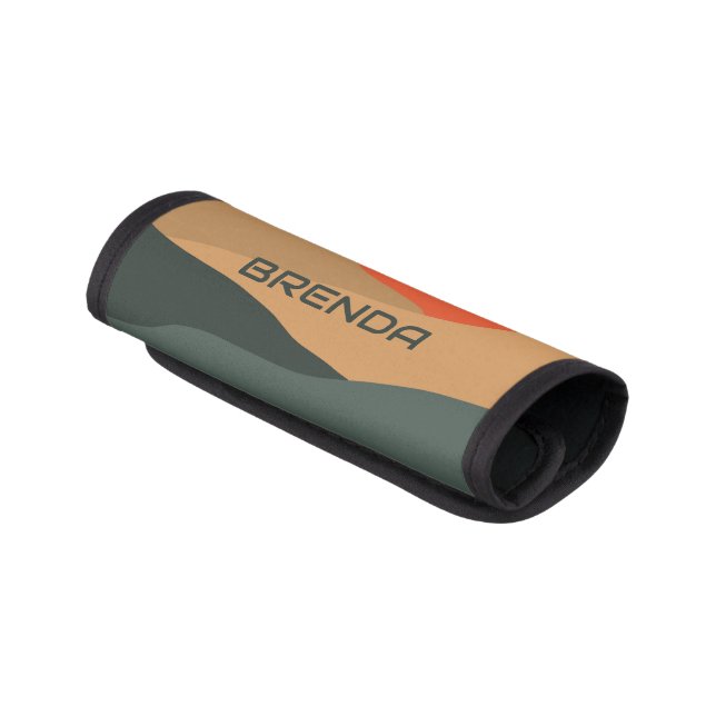 Colorful abstract landscape luggage handle wrap (Angled)