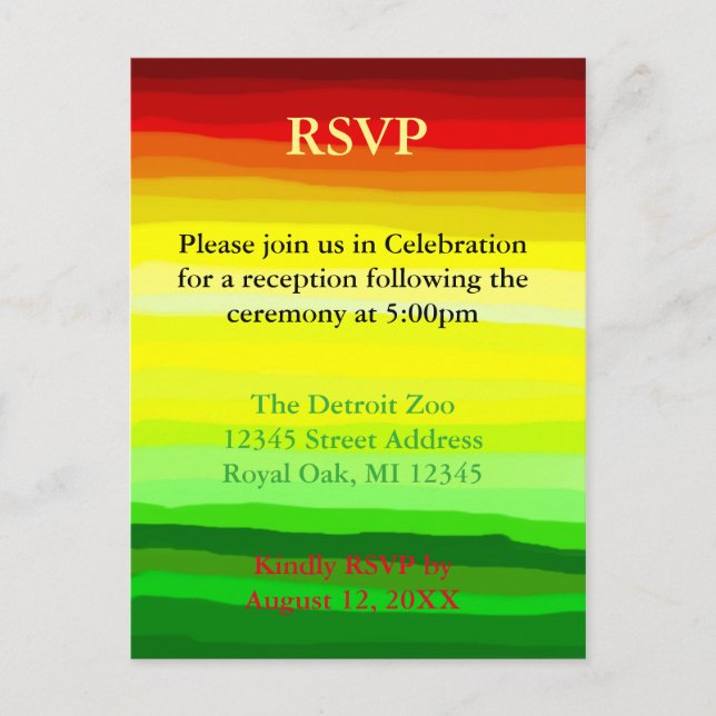 Colorful Abstract Landscape - RSVP Postcard (Front)