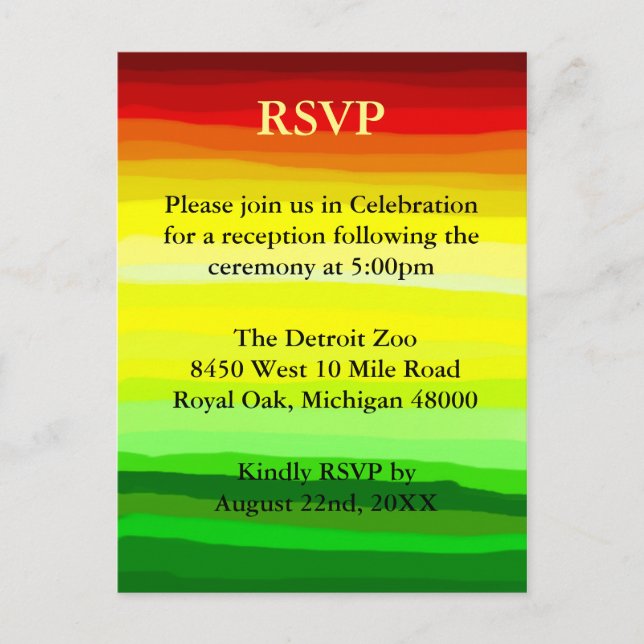 Colorful Abstract Landscape - RSVP Postcard (Front)