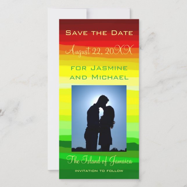 Colorful Abstract Landscape - Save the Date (Front)