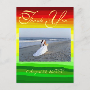 Colorful Abstract Landscape - Thank You Post Card