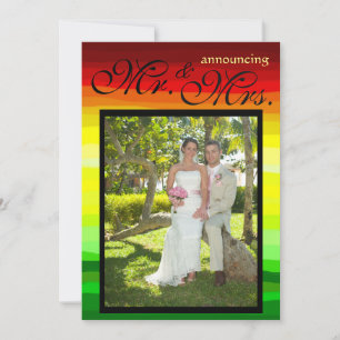 Colorful Abstract Landscape - Wedding Announcement