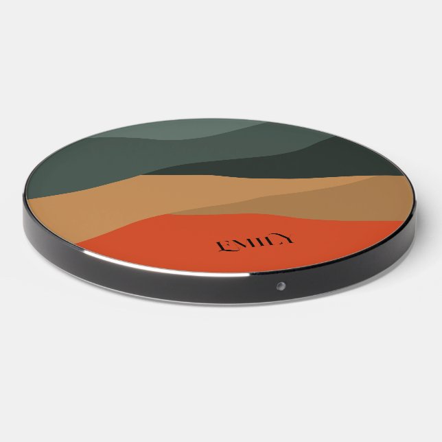 Colorful abstract landscape wireless charger  (Front 2)