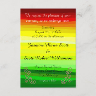 Colorful Abstract Lansdscape-3x5Wedding Invitation
