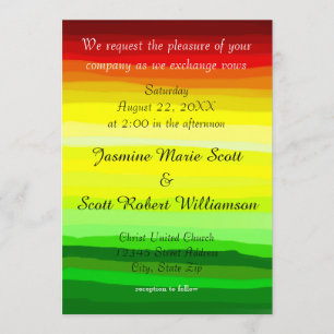 Colorful Abstract Lansdscape - Wedding Invitation