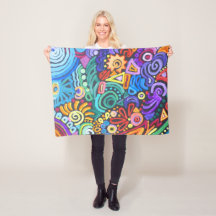 Colorful Abstract Lap Blanket