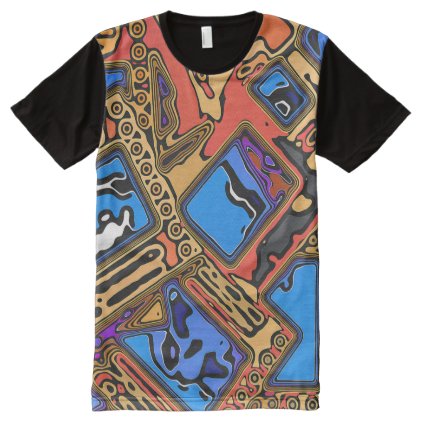 Colorful Abstract Layers All-Over-Print Shirt