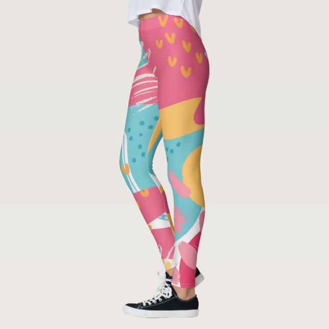 Colorful Abstract Leggings (Left)