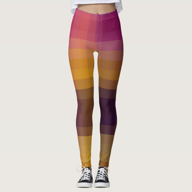 Colorful Abstract Leggings (Front)