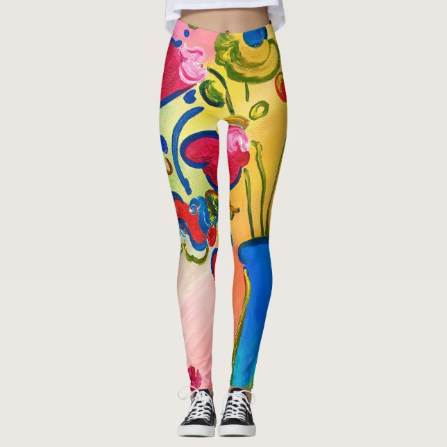 Colorful Abstract Leggings (Front)