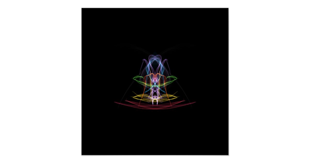 Colorful Abstract Light Art Poster Zazzle