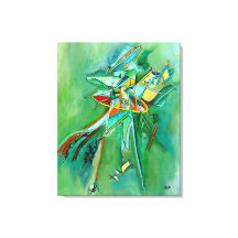 Colorful Abstract Line Fine Art Green Red Yellow