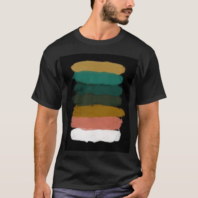 Colorful abstract lines, modern brush strokes. T-Shirt (Front)