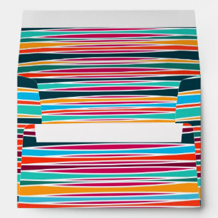 Colorful abstract lines pattern envelope