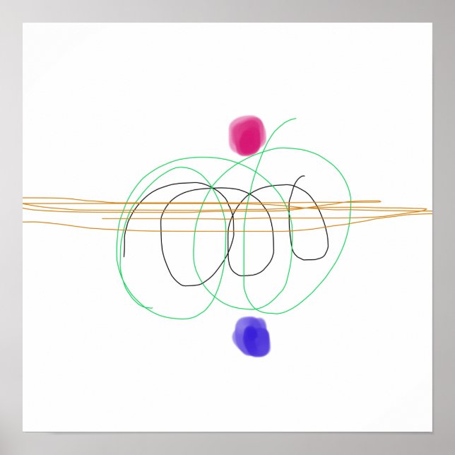 Colorful Abstract Lines Poster (Front)