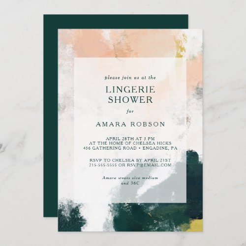Colorful Abstract Lingerie Shower Invitation