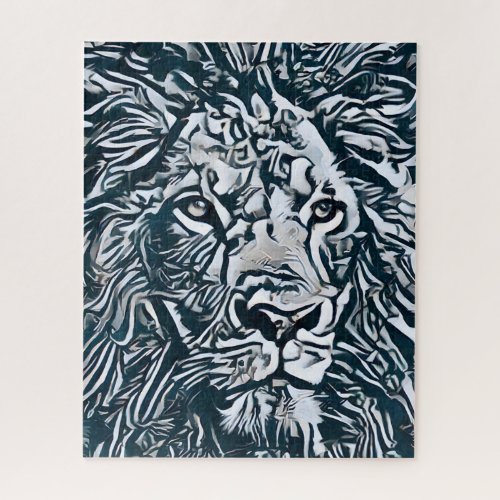 Colorful Abstract Lion  Challenging Hard  Jigsaw  Jigsaw Puzzle