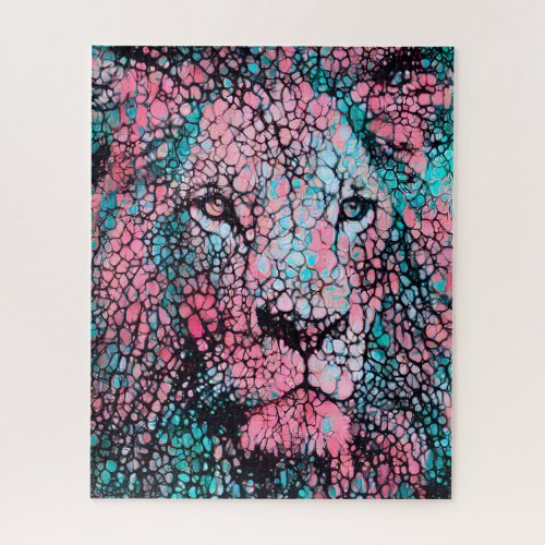 Colorful Abstract Lion  Challenging Hard  Jigsaw  Jigsaw Puzzle