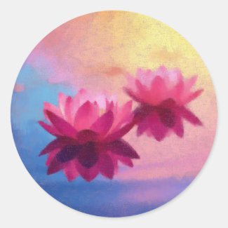 Colorful Abstract Lotus Flowers