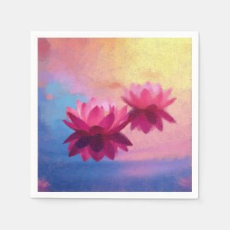 Colorful Abstract Lotus Flowers