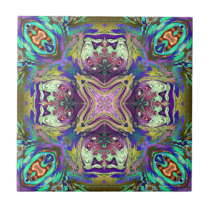 Colorful Abstract Mandala Tile