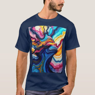 Colorful Abstract Marble Design T-Shirt