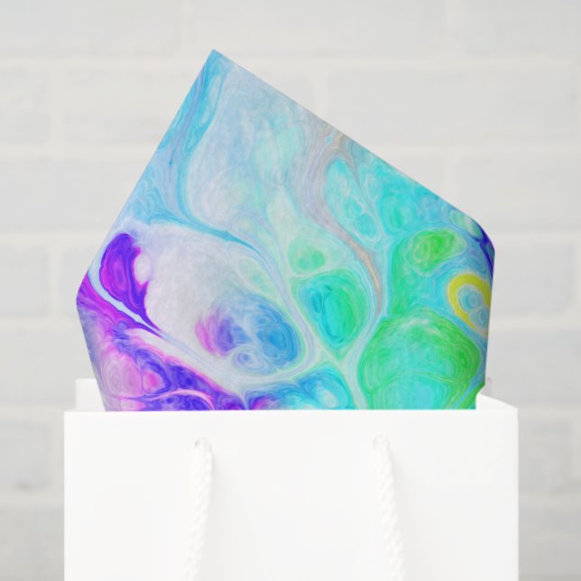 Colorful Abstract Marble Pattern Tissue Paper (Gift Bag)