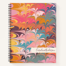 Colorful Abstract Marble Swirls Personalized