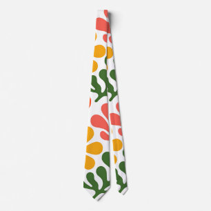 Colorful Abstract Matisse Floral Retro Art Neck Tie