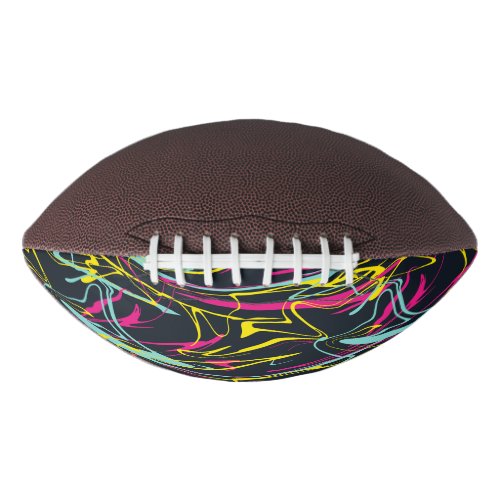 Colorful Abstract Memphis Lines Pattern Football