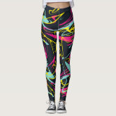 Retro Vintage 80s and 90s Style Leggings