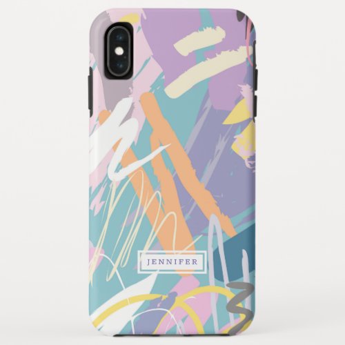 Colorful abstract messy brushstrokes iPhone XS max case