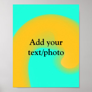 Colorful abstract minimal editable add your text poster