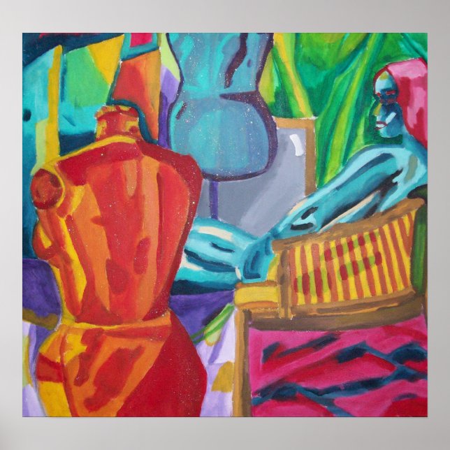 Colorful Abstract Model Poster (Front)