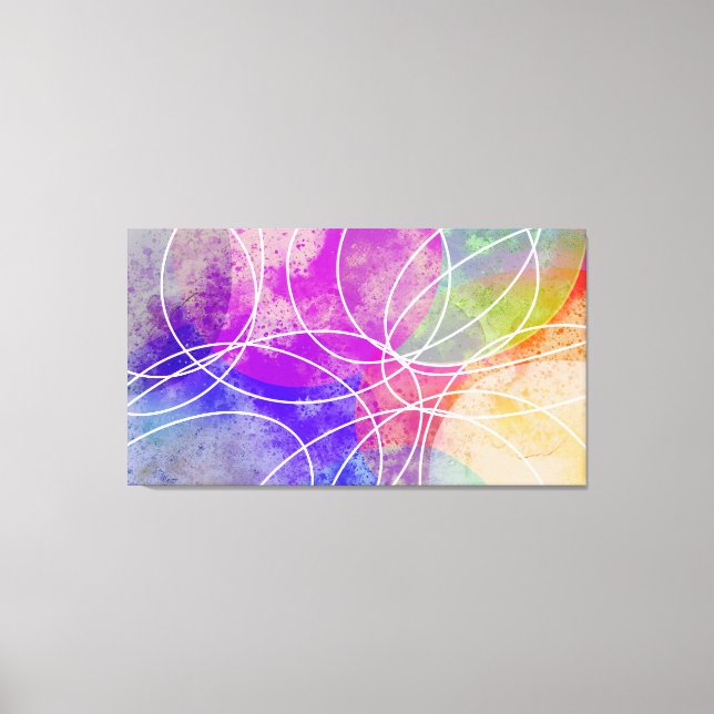 Colorful Abstract Modern Art Canvas Print (Front)