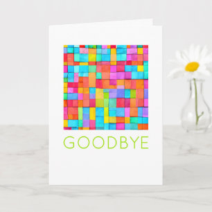 Colorful Abstract Modern Art GOODBYE Card