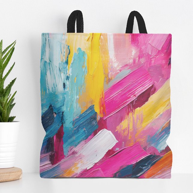 Colorful Abstract Modern Art Tote Bag (Creator Uploaded)