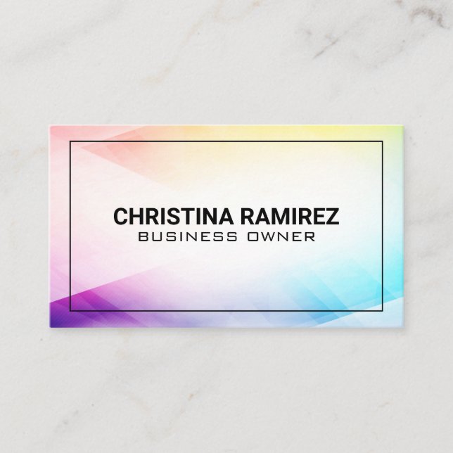 Colorful Abstract Modern Background Business Card (Front)