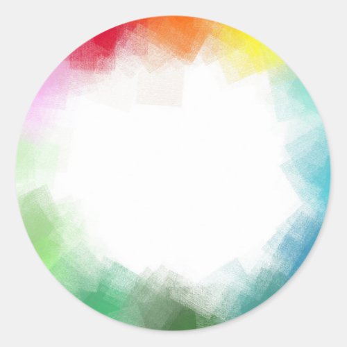 Colorful Abstract Modern Blank Template Custom Classic Round Sticker