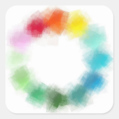 Colorful Abstract Modern Blank Template Custom Square Sticker