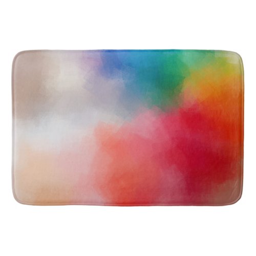 Colorful Abstract Modern Blank Template Elegant Bath Mat