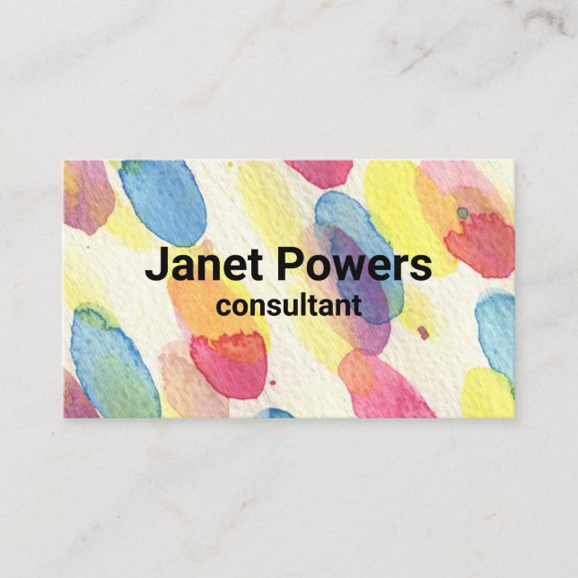 colorful abstract  modern custom business card (Front)