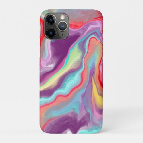 Colorful Abstract Modern Digital Art Marble  iPhone 11 Pro Case