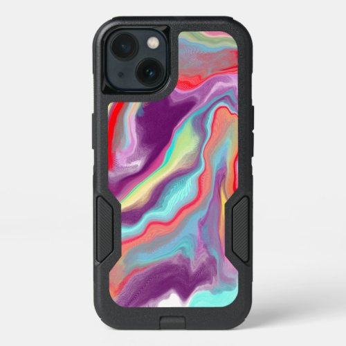 Colorful Abstract Modern Digital Art Marble  iPhone 13 Case