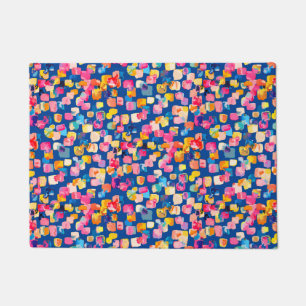 Colorful abstract modern doormat