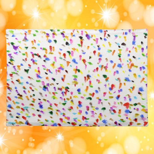 Colorful Abstract Modern Dots Pattern Cloth Placemat