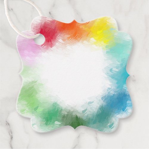 Colorful Abstract Modern Elegant Blank Template Favor Tags