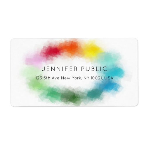 Colorful Abstract Modern Elegant Simple Template Label