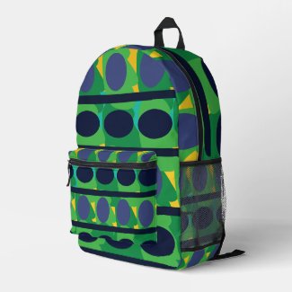 Colorful Abstract Modern Geometric Printed Backpack