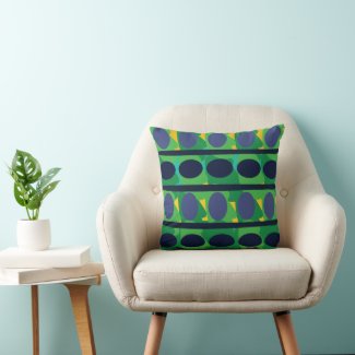Colorful Abstract Modern Geometric Throw Pillow